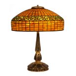 Tiffany Studios, NY Swirling Leaf Table Lamp