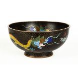 Chinese Cloisonne 5-Claw Dragon Bowl