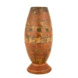 Pre Colombian Cylindrical Polychrome Vessel, Nicoya, Costa Rica