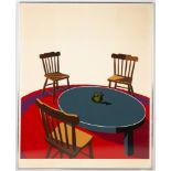 Ken Price (American, 1935-2012) Chairs, Table, Rug, Cup from "Interior Series"