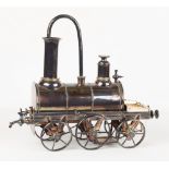 Unusual Silver Plate Tea Urn in Form of Locomotive