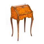 French Marquetry Bombe Boudoir Desk