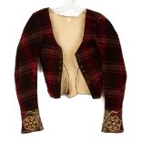 Woman's Velvet Plaid Jacket