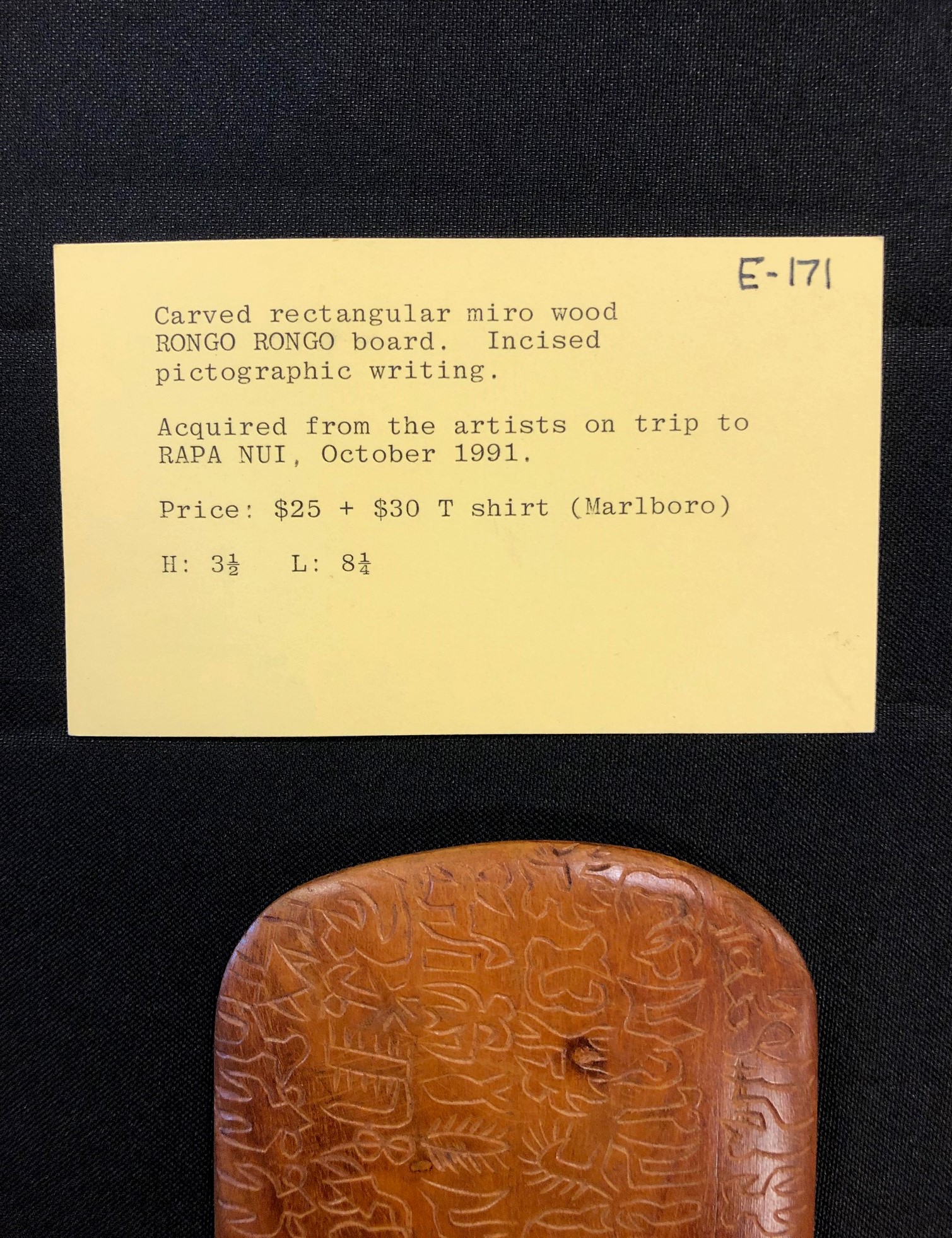 Carved Chief's Gorget, "Rei Miro" and Carved Board - Image 5 of 5