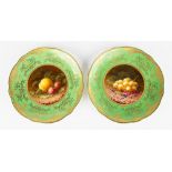 Pair of Coalport Hand Painted Plates