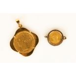 Victoria 1885 Gold Coin & $1 Lewis & Clark Gold Coin