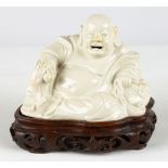 Chinese Buddha on Carved Stand