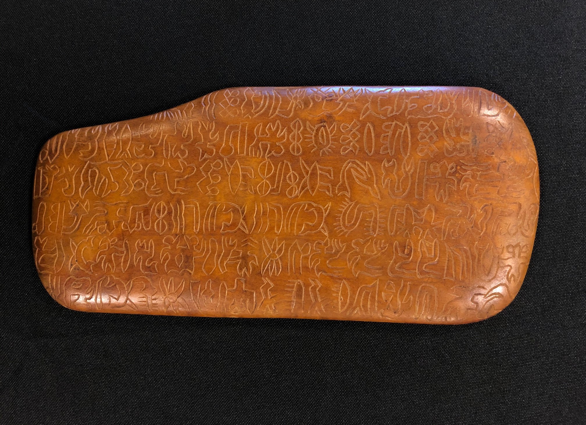 Carved Chief's Gorget, "Rei Miro" and Carved Board - Image 3 of 5