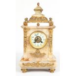 French Onyx and Brass Shelf Clock