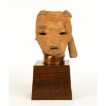 A Japanese Terracotta Haniwa Head