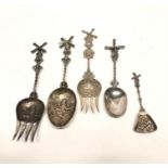 Group of Sterling Dutch Serving Pieces