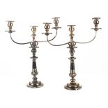 Pair 19th Century Silver Plate Candelabras