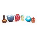 Group of Art Glass, Webb, Galle, Moser, etc.