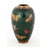 Japanese Cloisonné Butterfly Vase