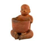 Pre Colombian Modeled Redware Effigy