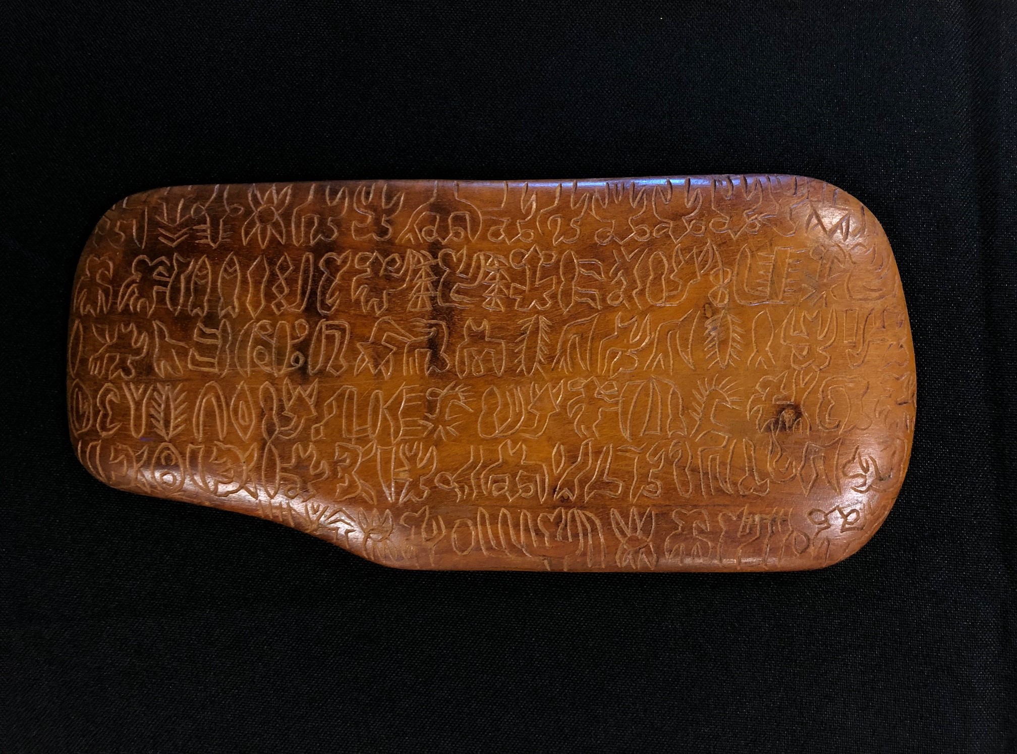 Carved Chief's Gorget, "Rei Miro" and Carved Board - Image 4 of 5