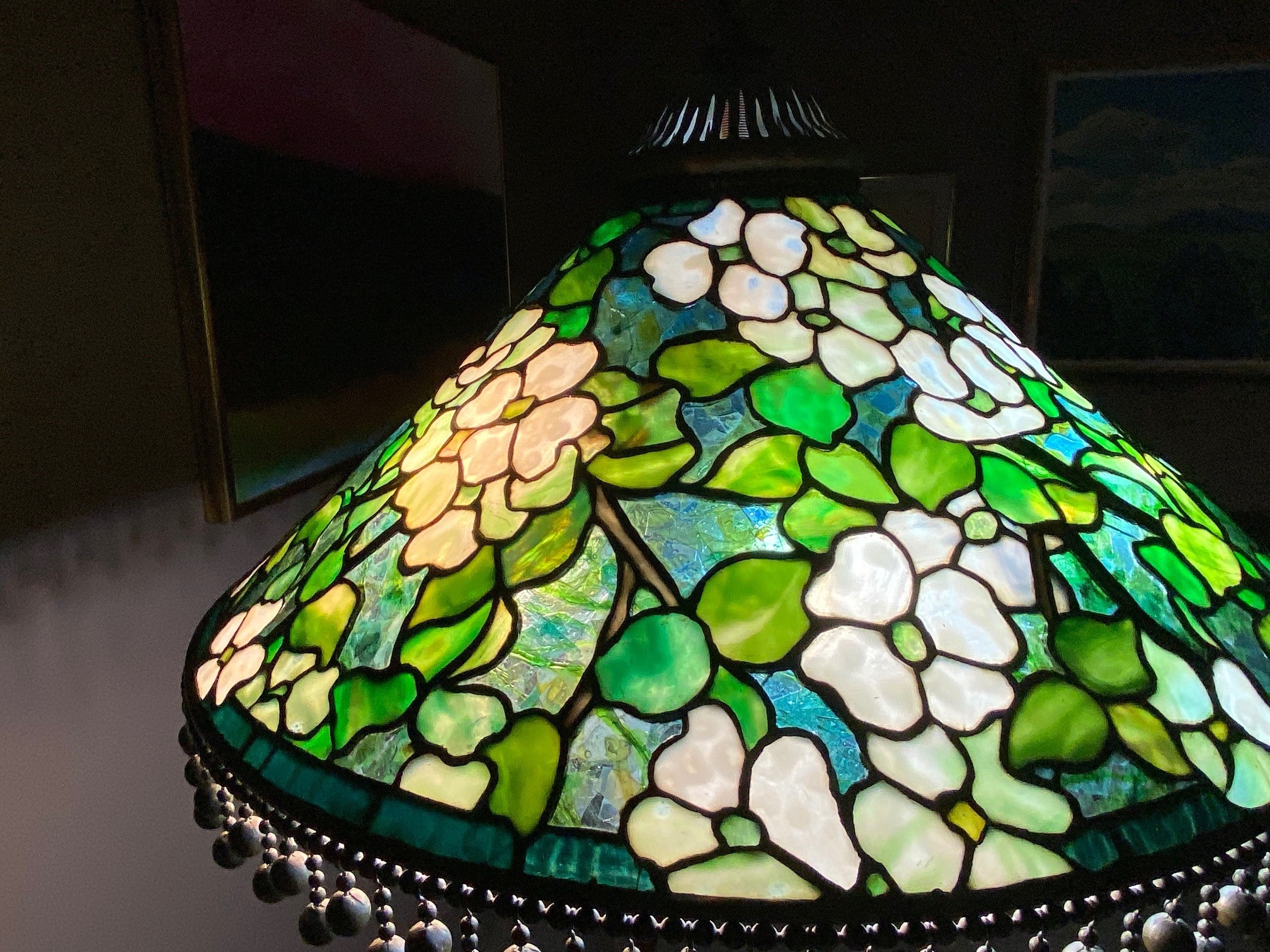 An Early Tiffany Studios, New York, Dogwood Chandelier - Image 8 of 8