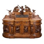 Attributed to Luigi Frullini (Italian, 1839-1897) An Outstanding Extensively Carved Side Cabinet