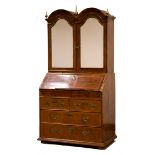 Queen Anne Double Domed Secretaire Bookcase