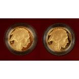 (2) US American Buffalo 2010 One Ounce Gold Proof Coins