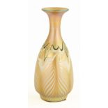 Quezal Decorated Art Glass Vase