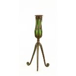 Tiffany Studios, New York Blown Out 3 Leg Candlestick