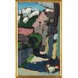 Gabriele Münter (German, 1877-1962) "Dorfstrasse mit Huhn"