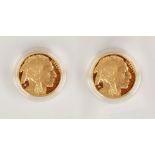 (2) US American Buffalo 2006 One Ounce Gold Proof Coins