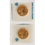 (2) US American Buffalo 2013 One Ounce Gold Coins