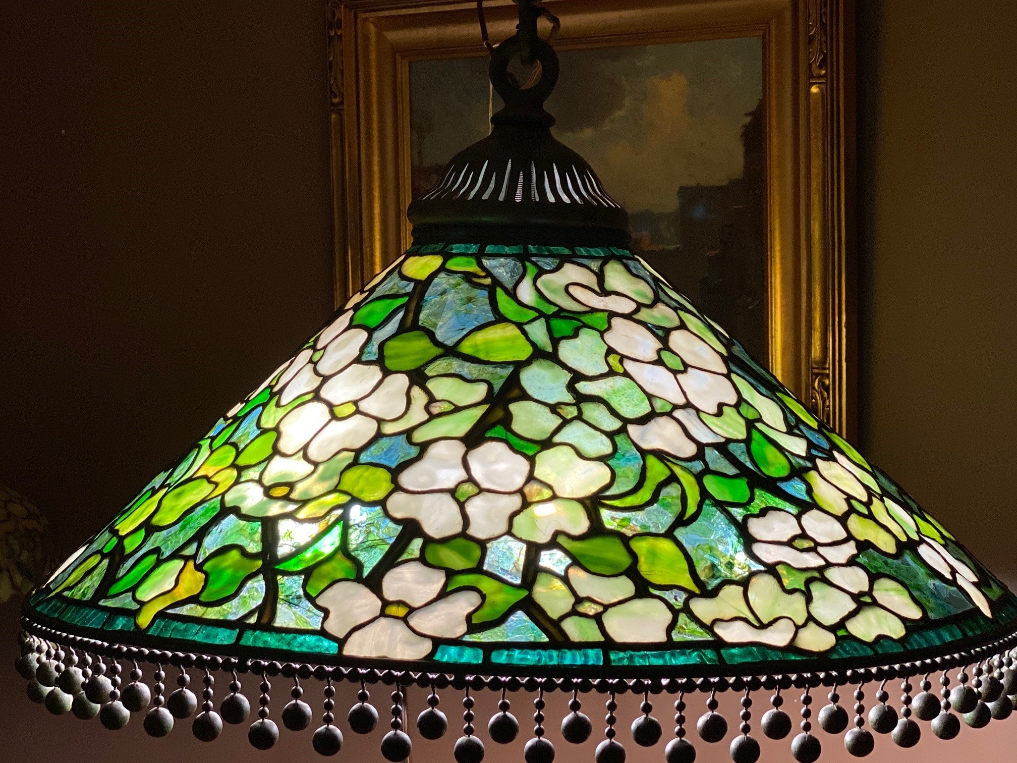 An Early Tiffany Studios, New York, Dogwood Chandelier - Image 3 of 8