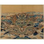 (2) Chinese Kesi Dragon Tapestries