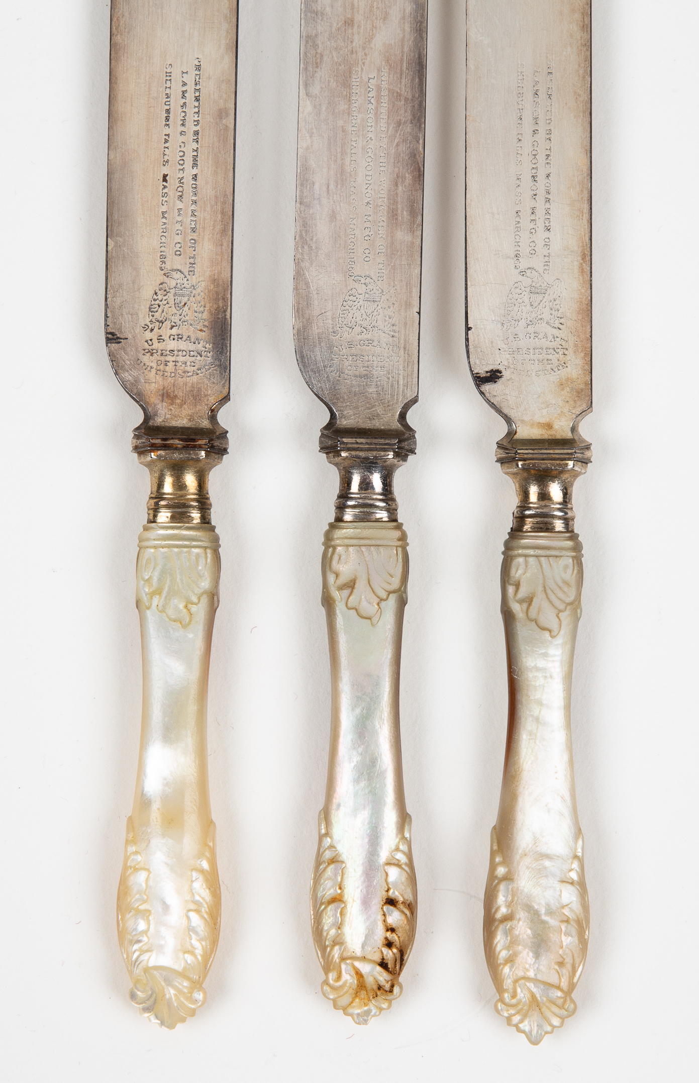 (3) Ulysses S. Grant, Presentation Luncheon Knives - Image 2 of 2