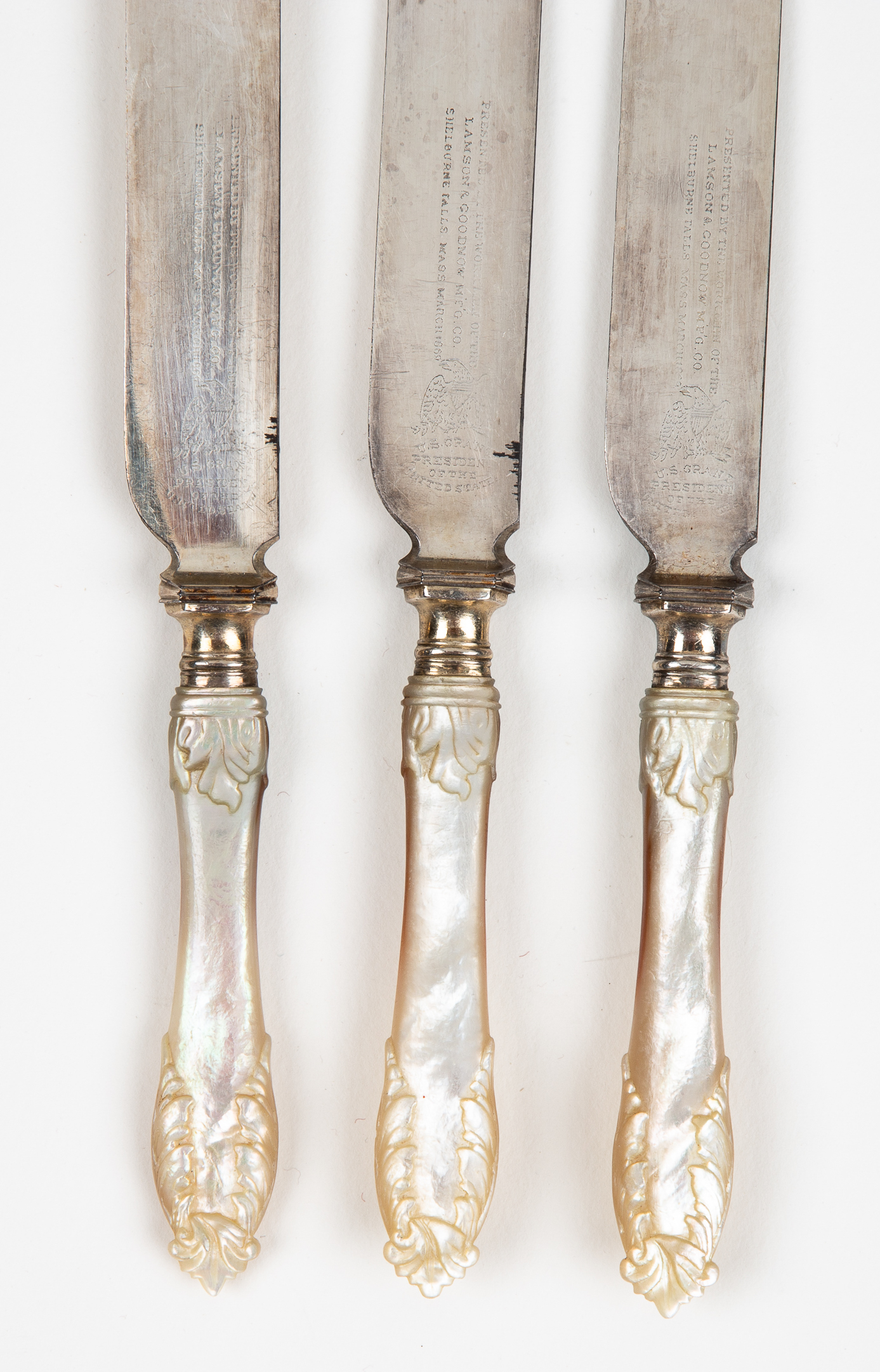 (3) Ulysses S. Grant, Presentation Luncheon Knives - Image 2 of 2