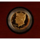 US 50th Anniversary Kennedy Half Dollar Gold Proof Coin