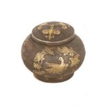 Chinese Tang Period Inlaid Silver Gilt Box