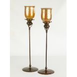 Two Tiffany Studios, New York Candlesticks