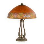 Handel Lamp with Reverse Painted Persian Design