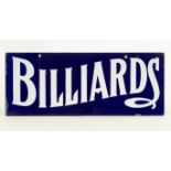 Vintage Porcelain Billiards Sign