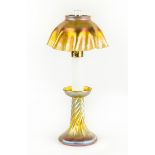 Tiffany Favrile Glass Candle Lamp