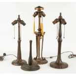 Four Handel Lamp Bases