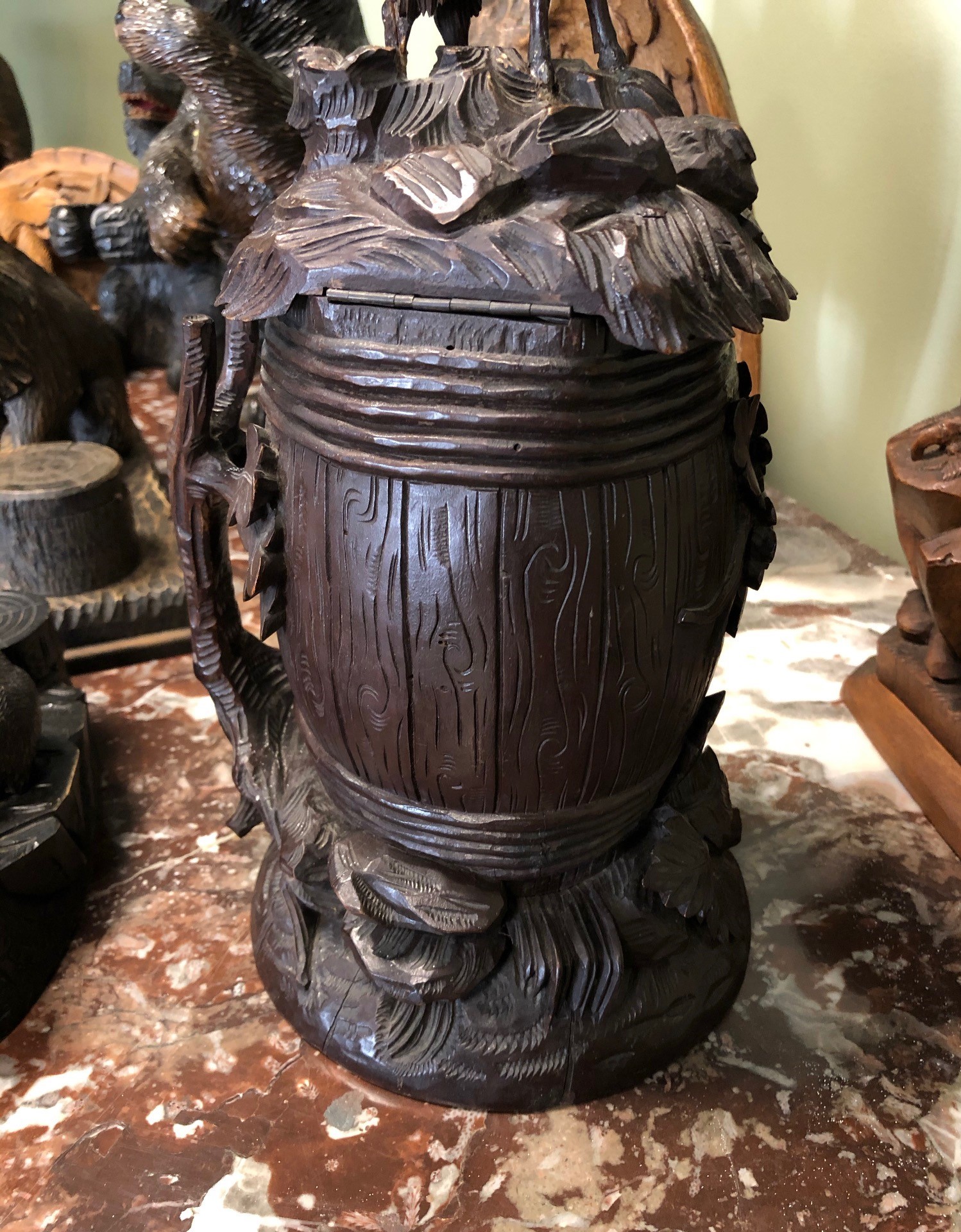 Carved Black Forest Beer Stein - Image 2 of 7