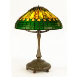 Tiffany Studios, New York, Jeweled Feather Table Lamp