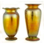 Two Steuben Gold Aurene Vases