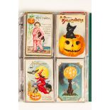 (64) Vintage Halloween Postcards