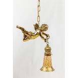 Brass Cherub Light Fixture