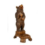 Carved Black Forest Bear Stand