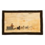 Vintage Grenfell Rug with Sled Dogs