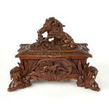 Carved Black Forest Hinged Covered Box