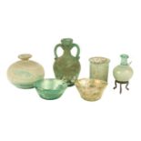 Group of 6 Roman Glass Objects
