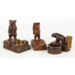 Three Carved Black Forest Smoking Items